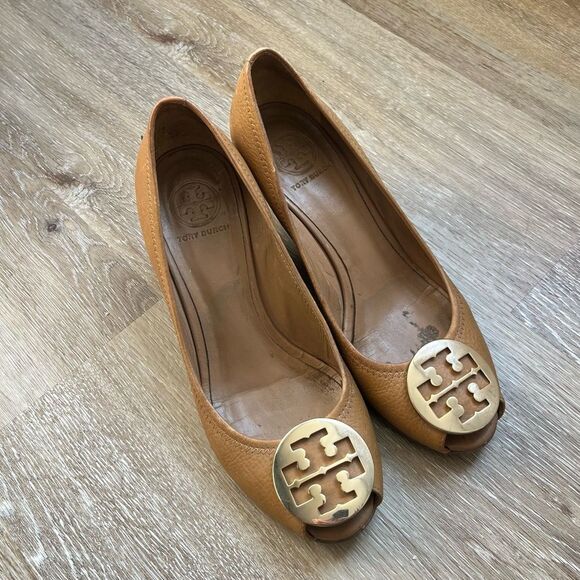 Tory Burch Leather Wedge Heel - Picture 1 of 8